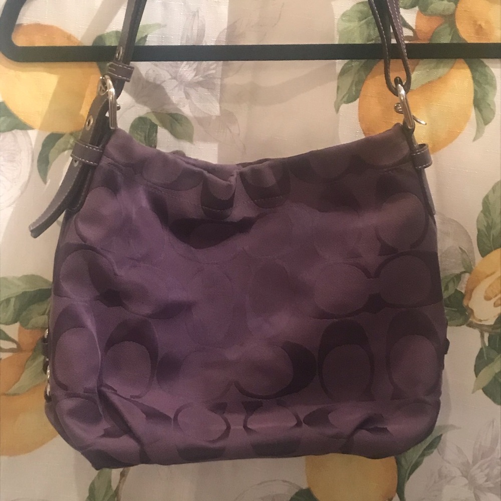 Authentic purple Coach logo bag